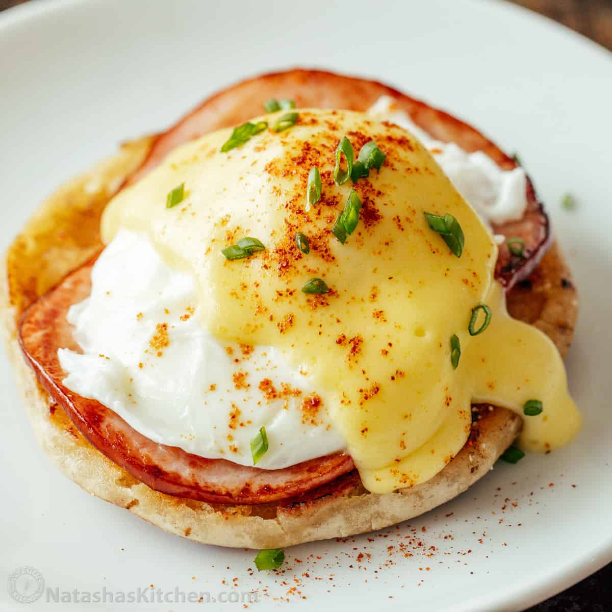 Eggs benedict with Canadian Bacon and Hollandaise